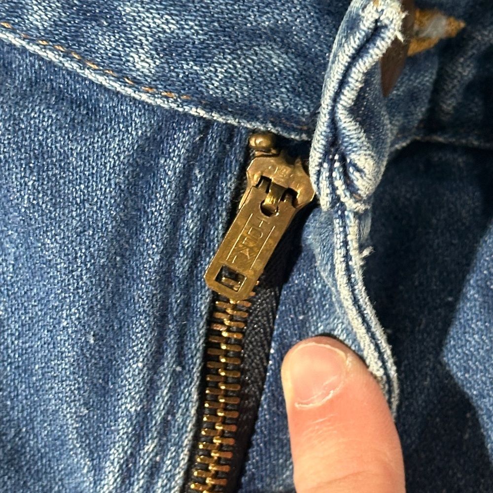 Vintage Wrangler Cowboy Cut Jeans 30x32 Mens Blue Regular Fit 70s Ideal Zipper - Picture 5 of 7